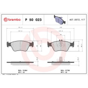 BREMBO Bremsklötze VA | MERCEDES C, E-Klasse 93-04 | P 50 023