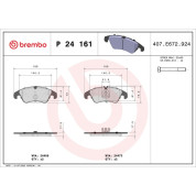 BREMBO Bremsklötze VA | FORD Focus II 10 | P 24 161