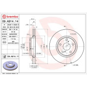 82 481 117 Bremsscheibe VA | TOYOTA Auris 07 | 09.A914.11