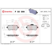 BREMBO Bremsklötze HA | MERCEDES ML,SLK 11 | P 50 099