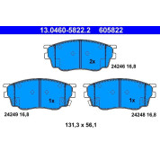 Bremsbelagsatz Mazda S. 6 1,8 02-07 | 13.0460-5822.2