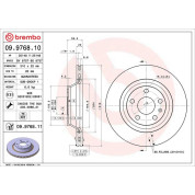 12 482 033 Bremsscheibe HA | AUDI TT Quattro 06 | 09.9768.11