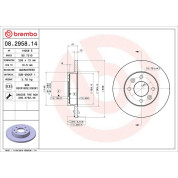 72 481 013 Bremsscheibe VA | RENAULT Twingo,Clio,Megane,19,21 81 | 08.2958.14