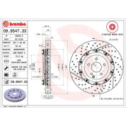 15 481 125 Brembo PREMIUM VA zweiteilig | MERCEDES CLK,SLK 04 | 09.9547.33