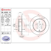 82 482 025 Bremsscheibe HA | TOYOTA Avensis 03 | 08.A335.11