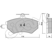 Bremsklötze VA | AUDI A4,80,SEAT,VW Polo,Golf 89 | 822-050-2