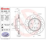 Bremsscheibe HA Xtra | BMW E60,E63 03 | 09.9425.1X