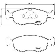 BREMBO Bremsklötze VA | FORD Escort, Orion, Sierra 83-02 | P 24 019