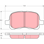 Bremsbelagsatz Toyota P. Corolla | GDB3204