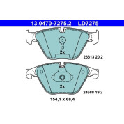 Bremsbelagsatz Bmw S. 5 09- Keramik | 13.0470-7275.2