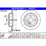 Bremsscheibe Mini T. Cooper/One | 24.0110-0271.1