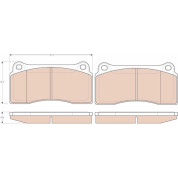 Bremsbelagsatz Jaguar T. Xj/Xk 8 3,2-4,0 96-05 | GDB1536