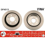 15 482 063 Bremsscheibe HA | MERCEDES SLK (R171) 04 | DF4513