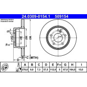 Bremsscheibe Db T. W204/S204/C204 07- Power Disc | 24.0309-0154.1