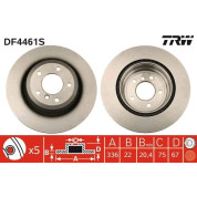 11 482 047 Bremsscheibe HA | BMW E90,X1 05 | DF4461S