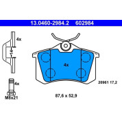 Bremsbelagsatz Vw T. Corrado/Golf/Passat/Polo/Vento 88-02 | 13.0460-2984.2