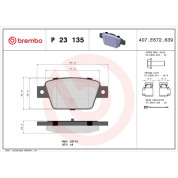 BREMBO Bremsklötze HA | FIAT Bravo 06 | P 23 135