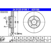 Bremsscheibe Ford P. C-Max/Focus 10 | 24.0125-0199.1