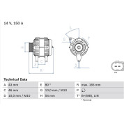 Lichtmaschine | FORD,MAZDA | 0 986 047 960