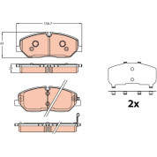 Bremsklötze | HYUNDAI H350 15 | GDB2227