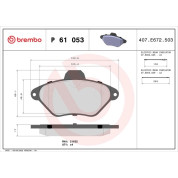 BREMBO Bremsklötze VA | CITROEN Xamtia 93-03 | P 61 053