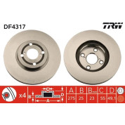 Bremsscheibe Toyota P. Corolla 1.4D-2.0 D-4D 02-07 | DF4317