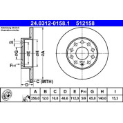 Bremsscheibe Skoda T. Octavia/Superb 04-15 Power Disc | 24.0312-0158.1