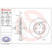 86 481 025 Bremsscheibe VA | HONDA Accord 91 | 09.6726.10