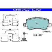 Bremsbelagsatz Ford T. Galaxy/S-Max 1.6-2.5 06-15 Keramik | 13.0470-2722.2