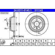 Bremsscheibe Ford T. Focus/Galaxy/Mondeo/S-Max 06-15 Power Disc | 24.0311-0145.1