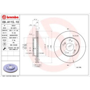 86 481 045 Bremsscheibe VA | HONDA Stream 01 | 09.A115.10