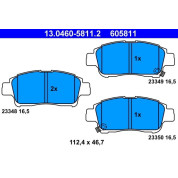 Bremsbelagsatz Toyota P. Yaris 1,0-1,3/1,4 D-4D 99-04 | 13.0460-5811.2