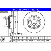 Bremsscheibe Bmw S. E46/Z3/Z4 98-07 | 24.0122-0160.1