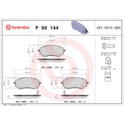 BREMBO Bremsklötze VA | MERCEDES X-Klasse,NISSAN 17 | P 50 144