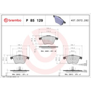 BREMBO Bremsklötze Xtra VA | AUDI A3 SEAT Leon VW Golf 08 | P 85 129X