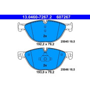 Bremsbelagsatz Bmw S. 5/6/7 08 | 13.0460-7267.2