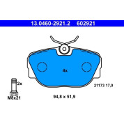 Bremsbelagsatz Bmw S. 3 1.6-2.7 82-94 | 13.0460-2921.2