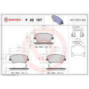 BREMBO Bremsklötze VA | HYUNDAI Elantra, Ioniq 10 | P 30 107