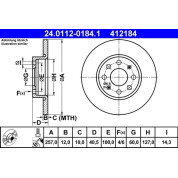 Bremsscheibe Opel P. Corsa 1.0 06 | 24.0112-0184.1