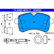 Bremsbelagsatz Iveco T. Daily 06-14 | 13.0460-4823.2