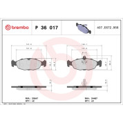 BREMBO Bremsklötze HA | JAGUAR XK 8 96 | P 36 017