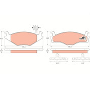 Bremsklötze VA | VW Golf,Passat,Polo,SEAT 93 | GDB454