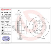 15 482 029 Bremsscheibe HA | MERCEDES W220 98 | 09.9738.11