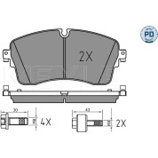 Bremsbelagsatz, Scheibenbremse | 025 224 8517/PD