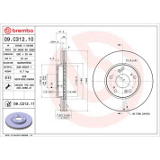 86 481 063 Bremsscheibe VA | HONDA Civic 12 | 09.C312.11