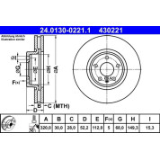 Bremsscheibe Vw P. A4/A5 07-/Q5/A6 09- 320X30 | 24.0130-0221.1