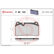 BREMBO Bremsklötze VA | AUDI Q5 (8R) | P 85 122