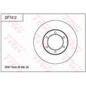 82 481 170 Bremsscheibe VA | TOYOTA Dyna 06 | DF7412