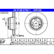 Bremsscheibe Bmw S. 7 2,5-3,5 94-01 | 24.0128-0105.1