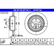 Bremsscheibe Db T. W164/W251 05 | 24.0114-0114.1